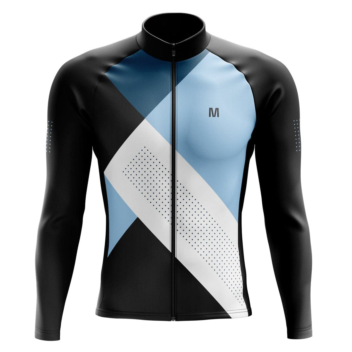 Men's Blue Flex Thermal Fleece Cycling Jacket