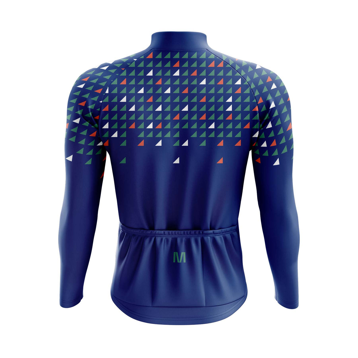 Jersey de ciclismo de manga de ángulo negro de los hombres