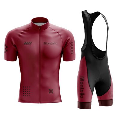 Men's Burgundy Cycling Jersey or Bib Shorts