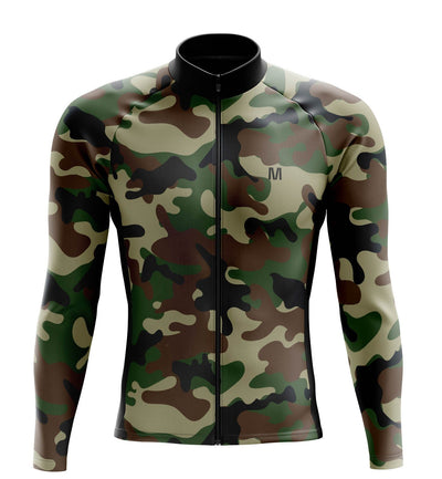 Men's Camouflage Thermal Fleece Cycling Jacket