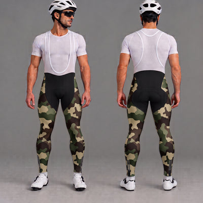 Men’s Camouflage Padded Cycling Bib Pants Tights