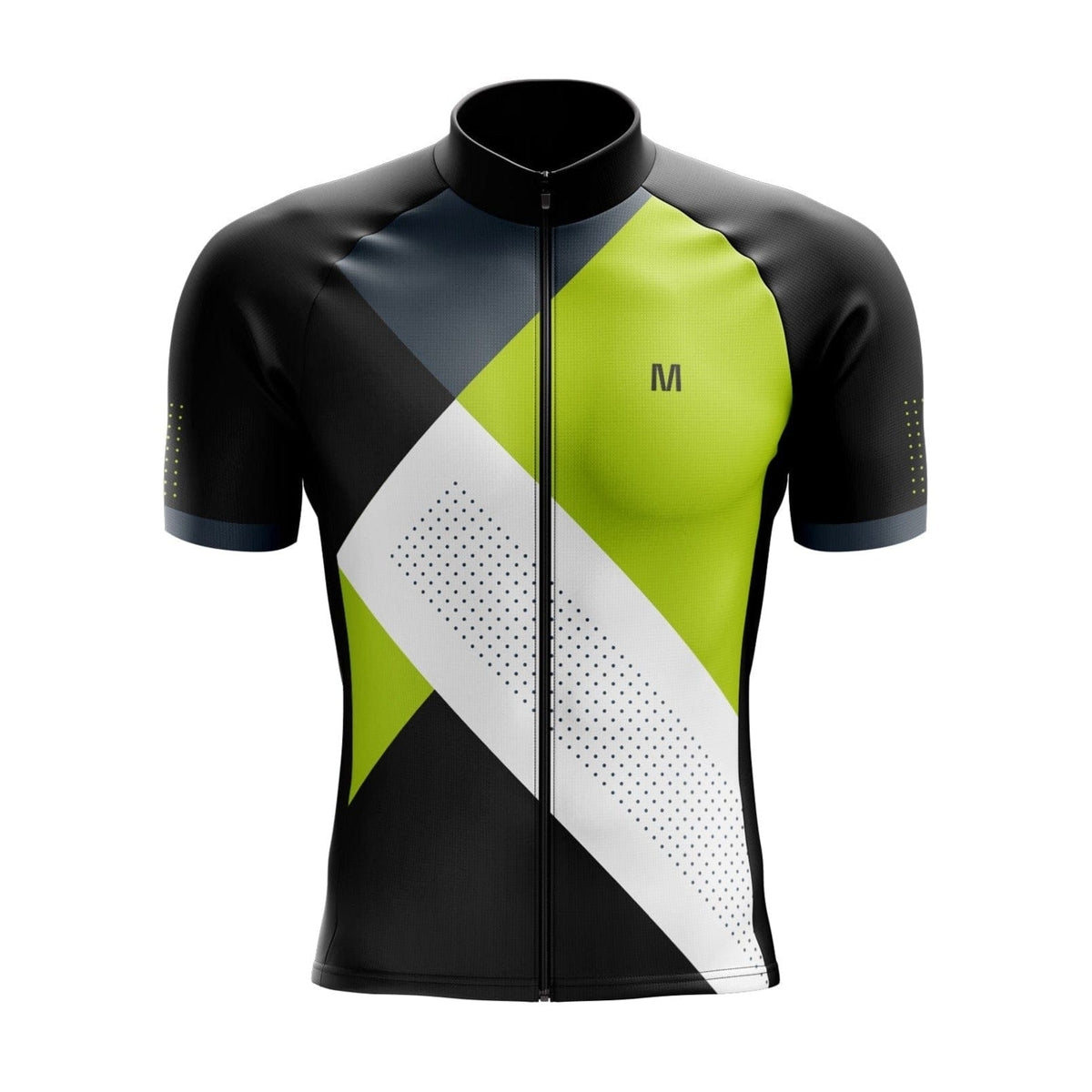 Jersey de ciclismo verde flexible para hombres