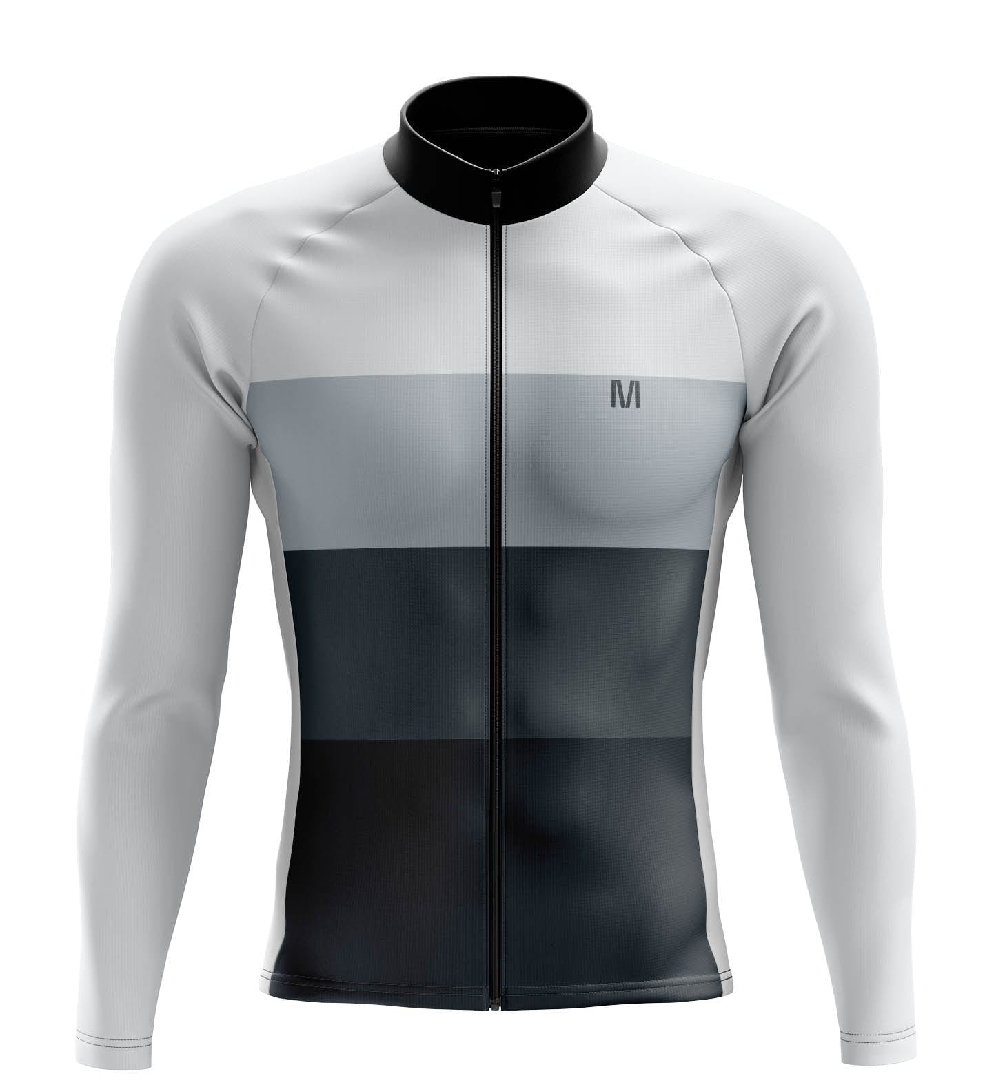 Men's Grey Thermal Fleece Cycling Jacket