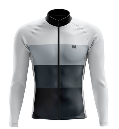 Men's Grey Thermal Fleece Cycling Jacket