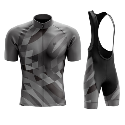 Men's Grey Pattern Cycling Jersey or Bib Shorts