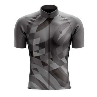 Men's Grey Pattern Cycling Jersey