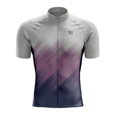 Men's Grey Purple Cycling Jersey