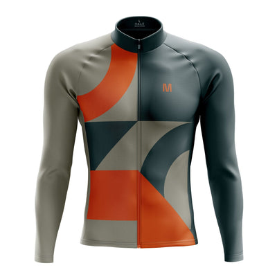 Men's Grey Shift Thermal Fleece Cycling Jacket
