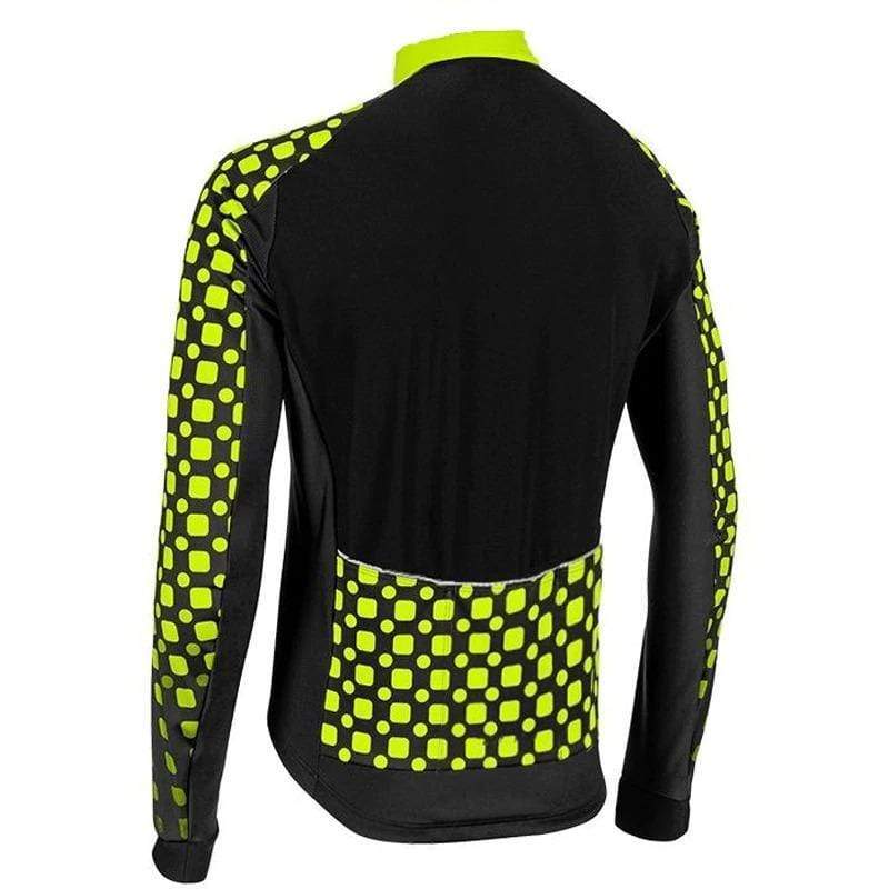 Detalles de neón para hombres Jersey de ciclismo de manga larga