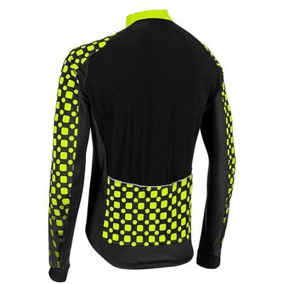 Detalles de neón para hombres Jersey de ciclismo de manga larga