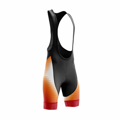 Men's Orange Side Cycling Bib Shorts