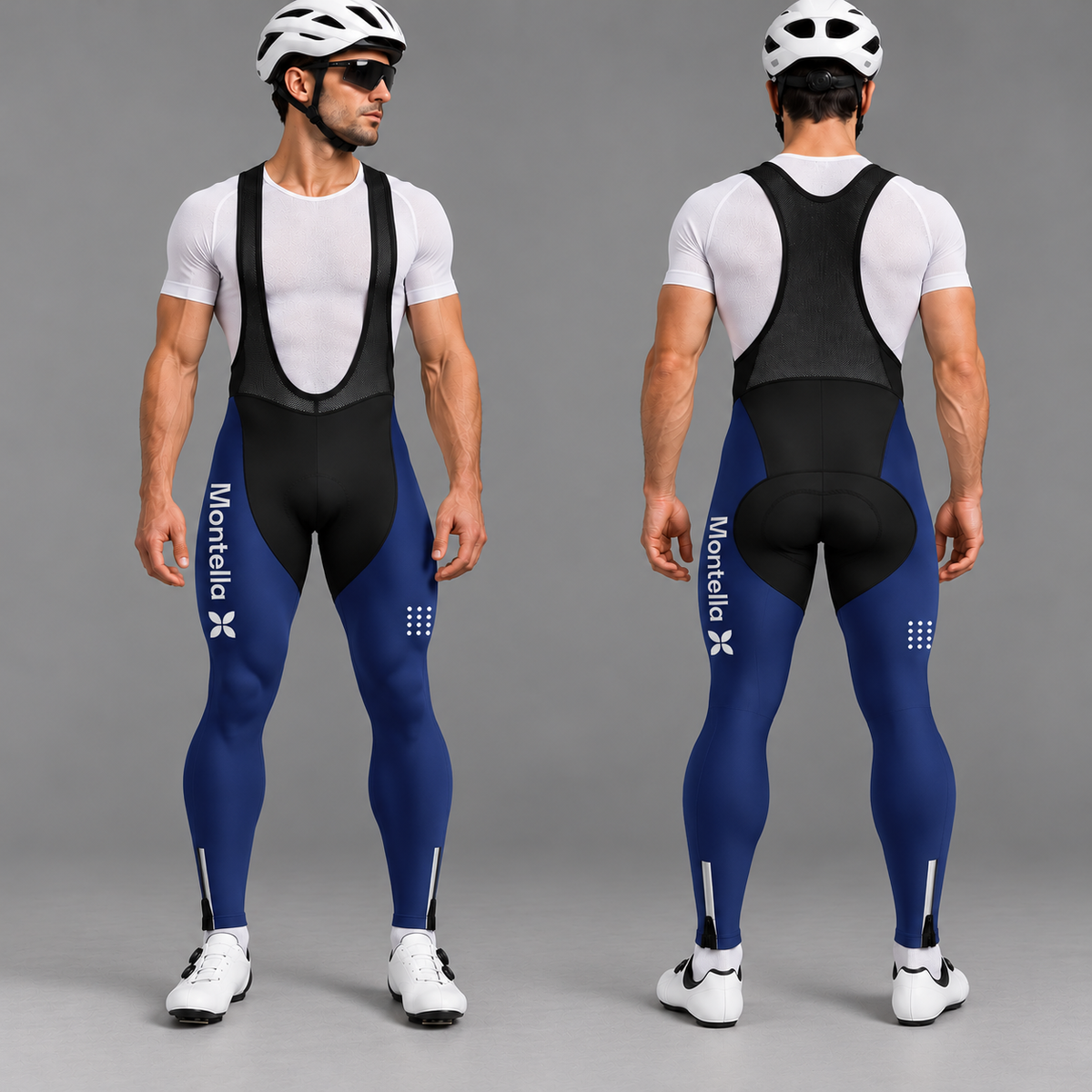 Men’s Padded Cycling Bib Pants Tights - Blue 26/20 Edition