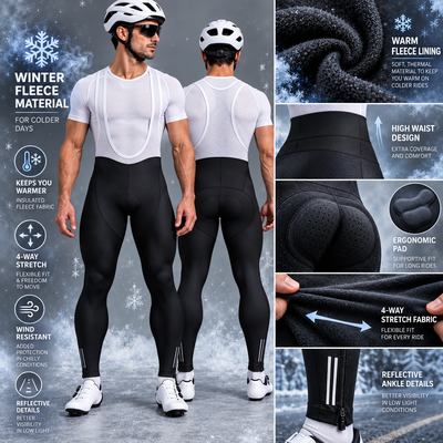 Men’s Thermal Cycling Bib Pants with Padding
