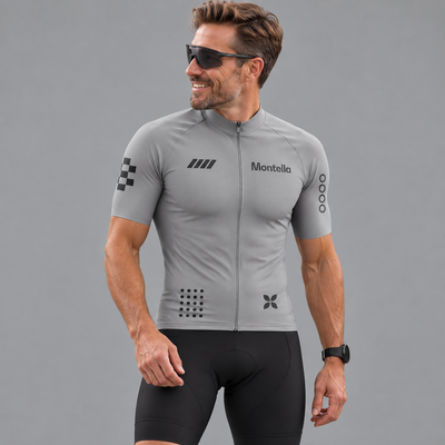 Men's Grey Cycling Jersey