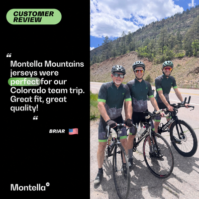 Montañas de hombres en bicicleta