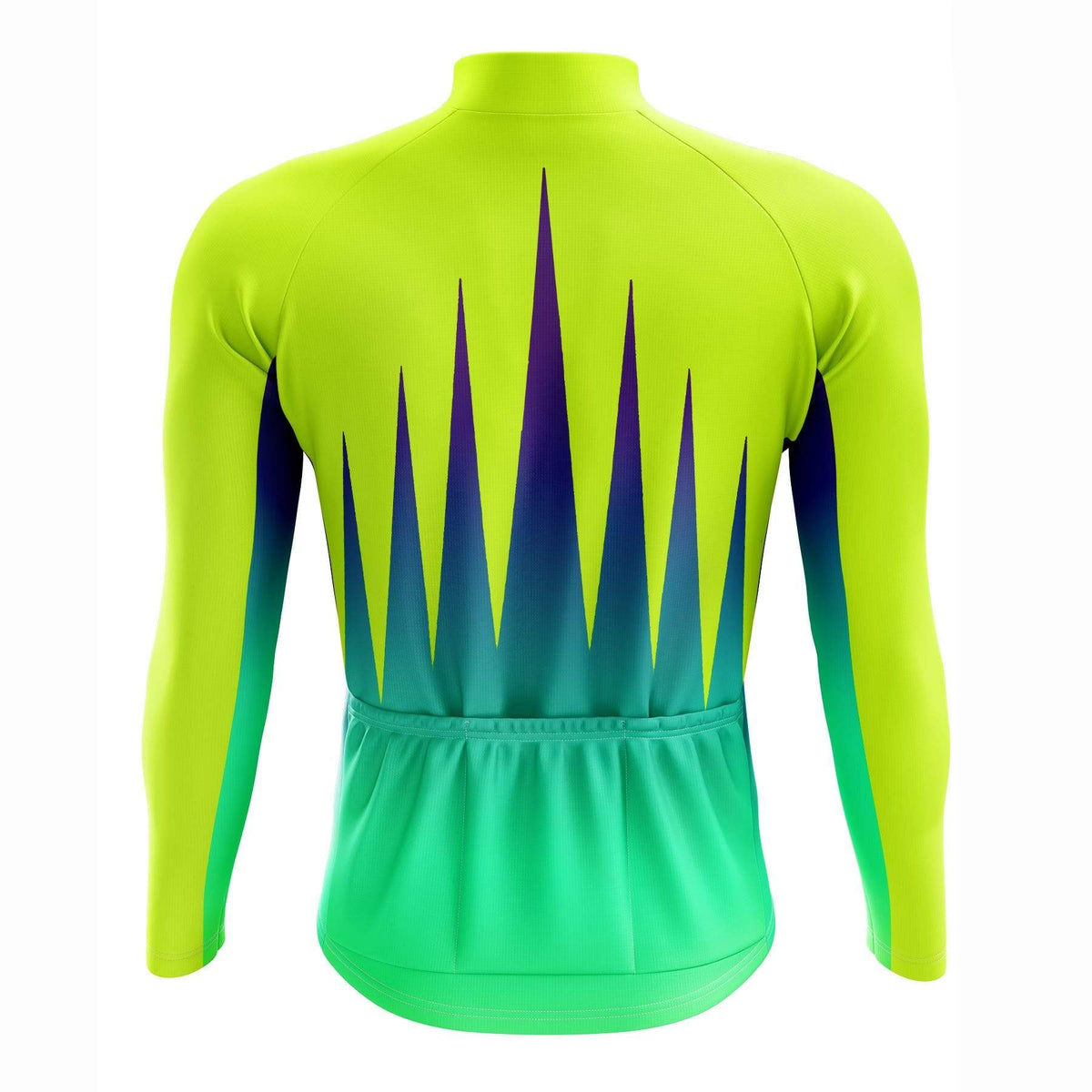 Neon amarillo espigas de manga larga para hombres ciclismo