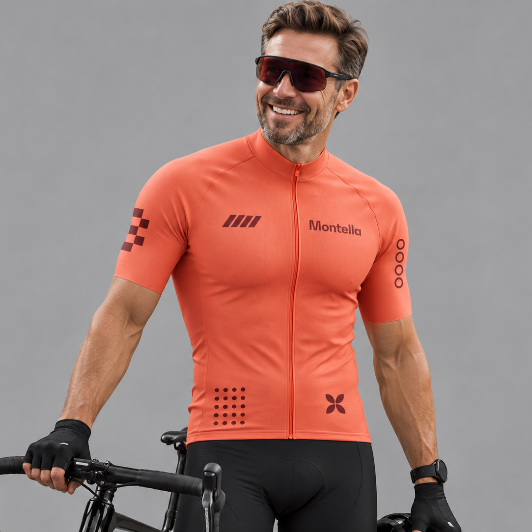 Men's Coral Cycling Jersey