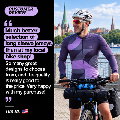 Jersey de ciclismo de manga de ángulo negro de los hombres