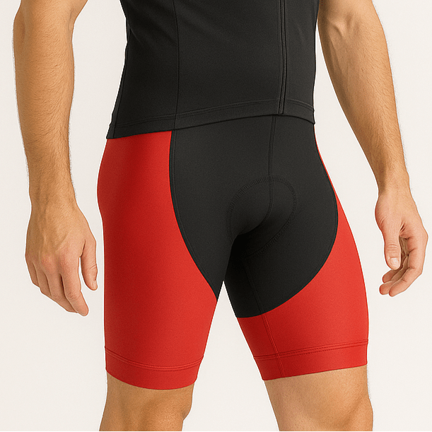Red Men's Gel Padded Cycling Shorts