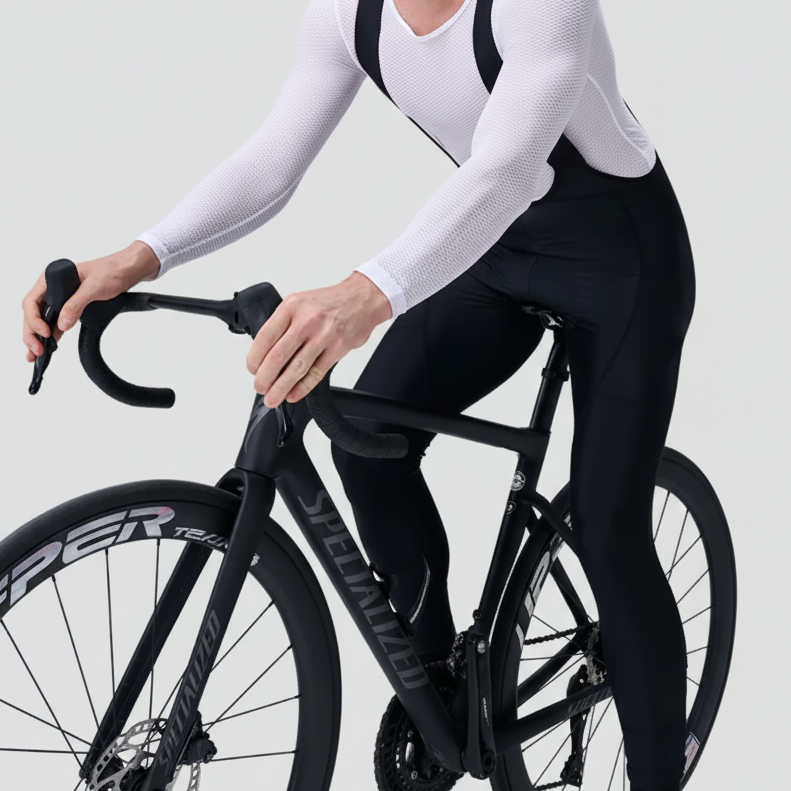 Thermal fleece cycling tights for men