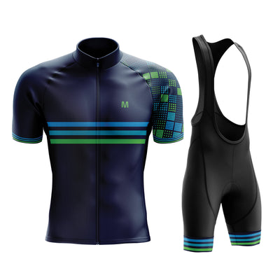 Men's Turbo Blue Cycling Jersey or Bib Shorts