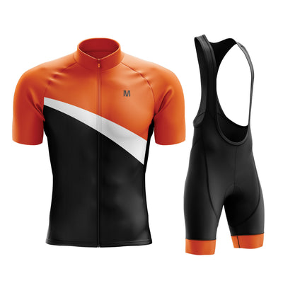 Men's Orange Side Cycling Jersey or Bib Shorts