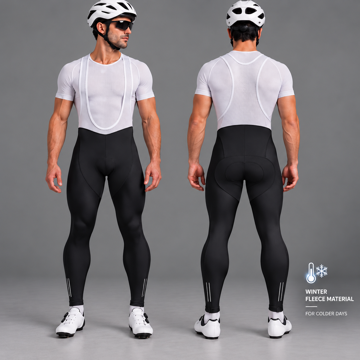 Men’s Thermal Cycling Bib Pants with Padding