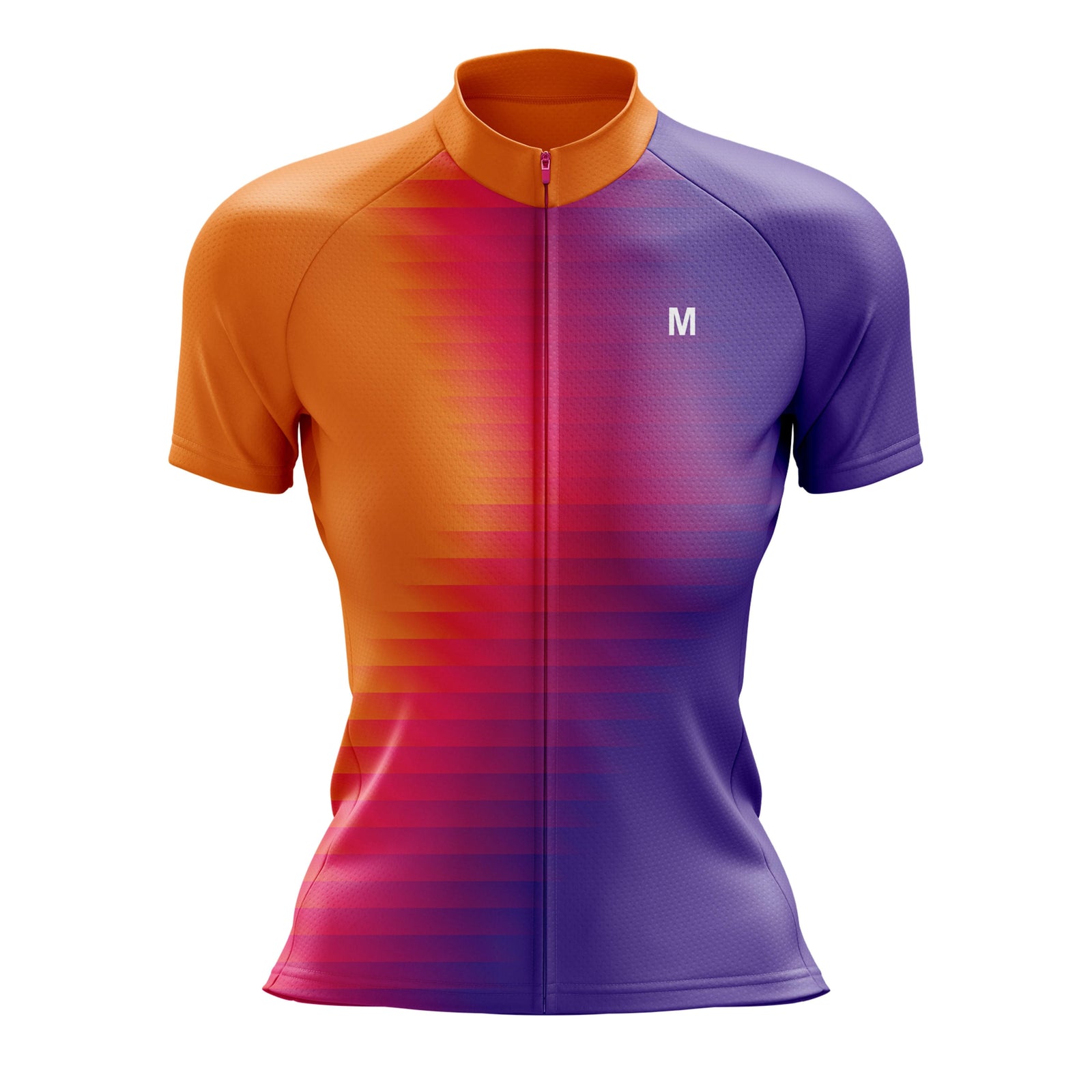 Women's Orange Gradient Cycling Jersey