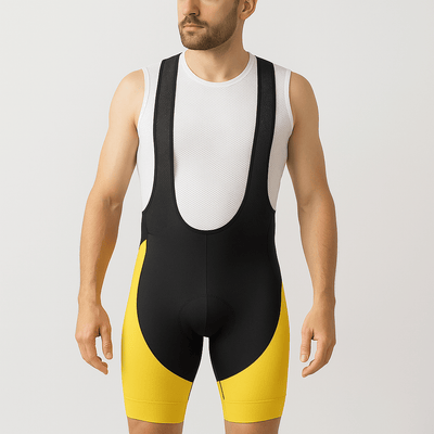 Yellow Cycling Bib Shorts