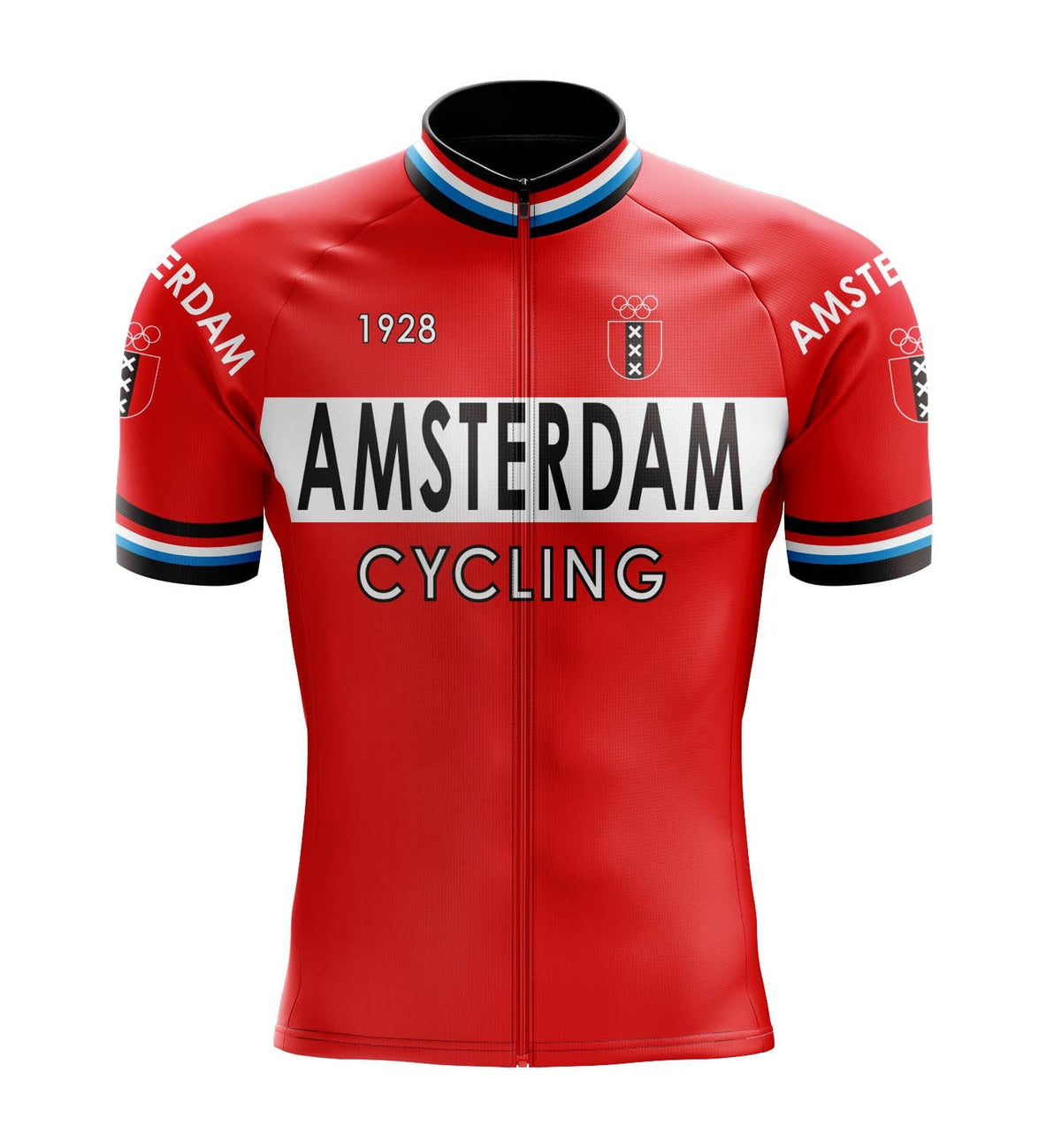 Amsterdam Red Cycling Jersey or Bib Shorts