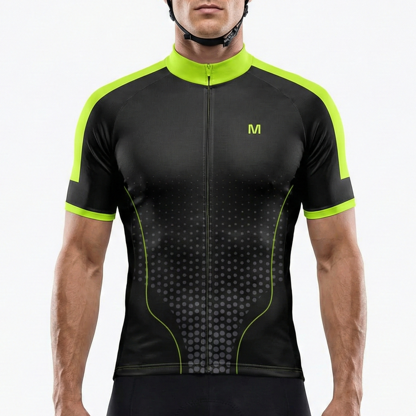 Men's Black Cycling Jersey