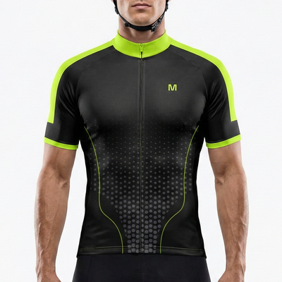Men's Black Cycling Jersey