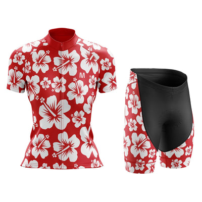 Women's Hibiscus Flower Cycling Jersey or Shorts