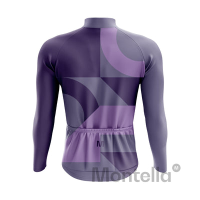 Men's Purple Thermal Fleece Cycling Jacket