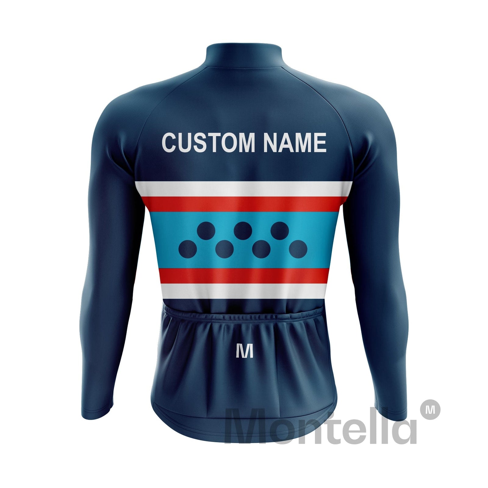Custom Long Sleeve Cycling Jersey - Grey