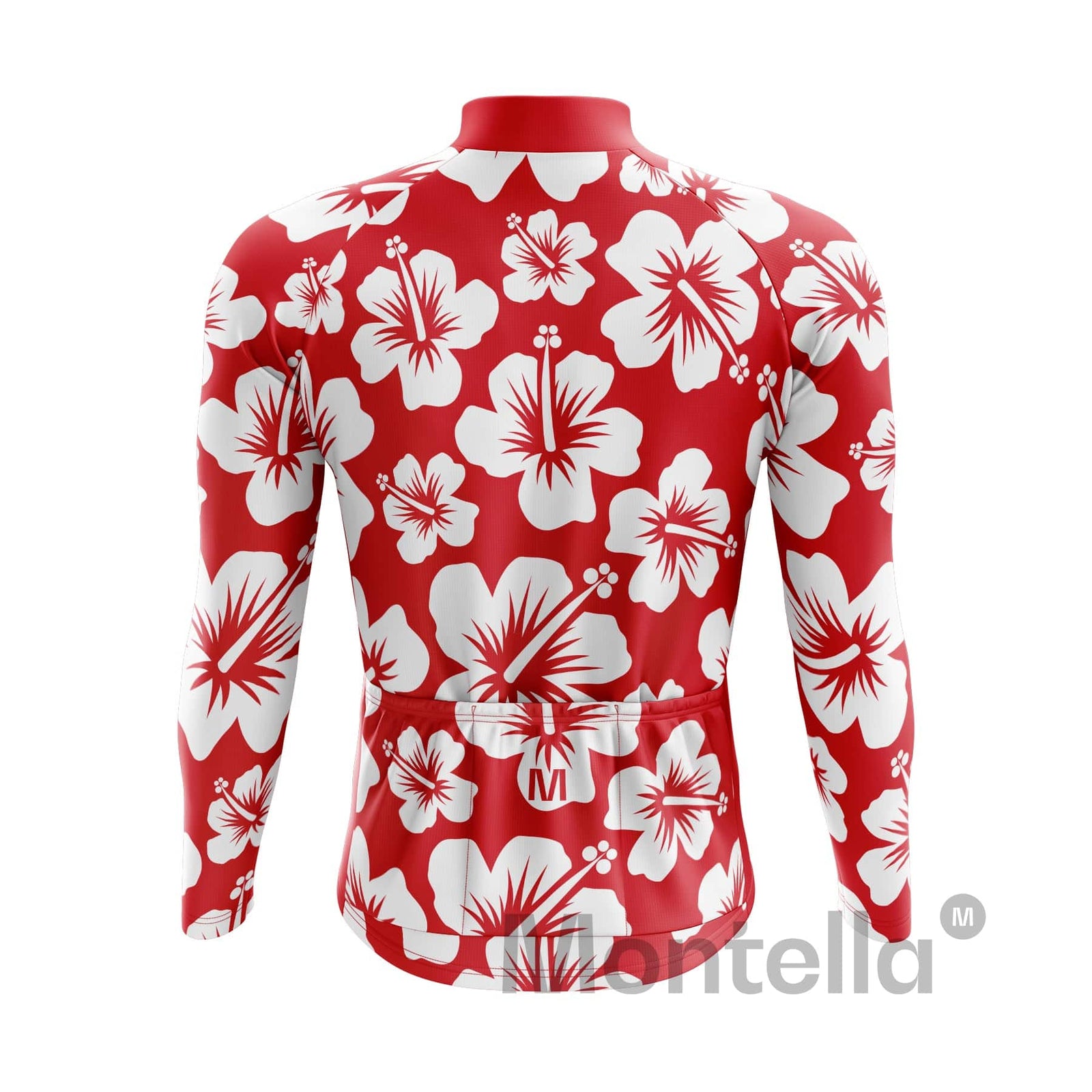 Men's Hibiscus flower Long Sleeve Cycling Jersey