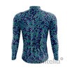 Men's Blue Dots Long Sleeve Cycling Jersey