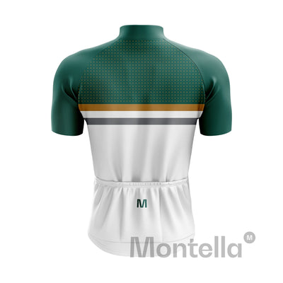 Men's White Green Cycling Jersey or Bib Shorts