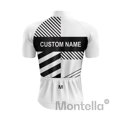 Custom Cycling Jersey White Black