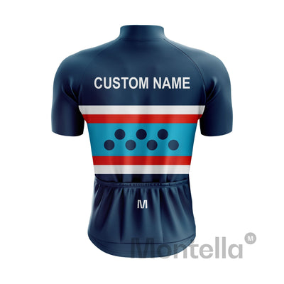 Custom Blue Cycling Jersey