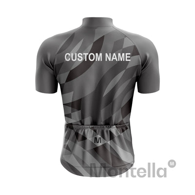 Custom Grey Cycling Jersey