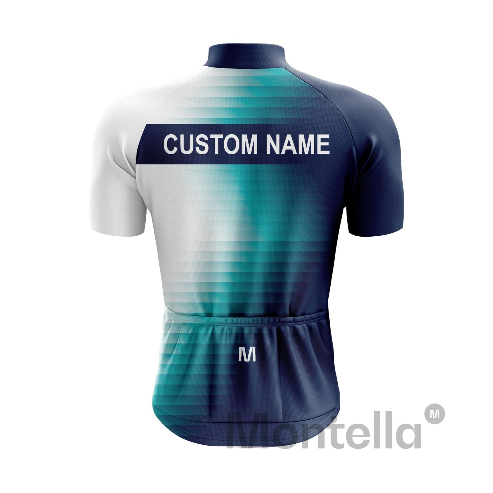 Custom Blue Side Cycling Jersey