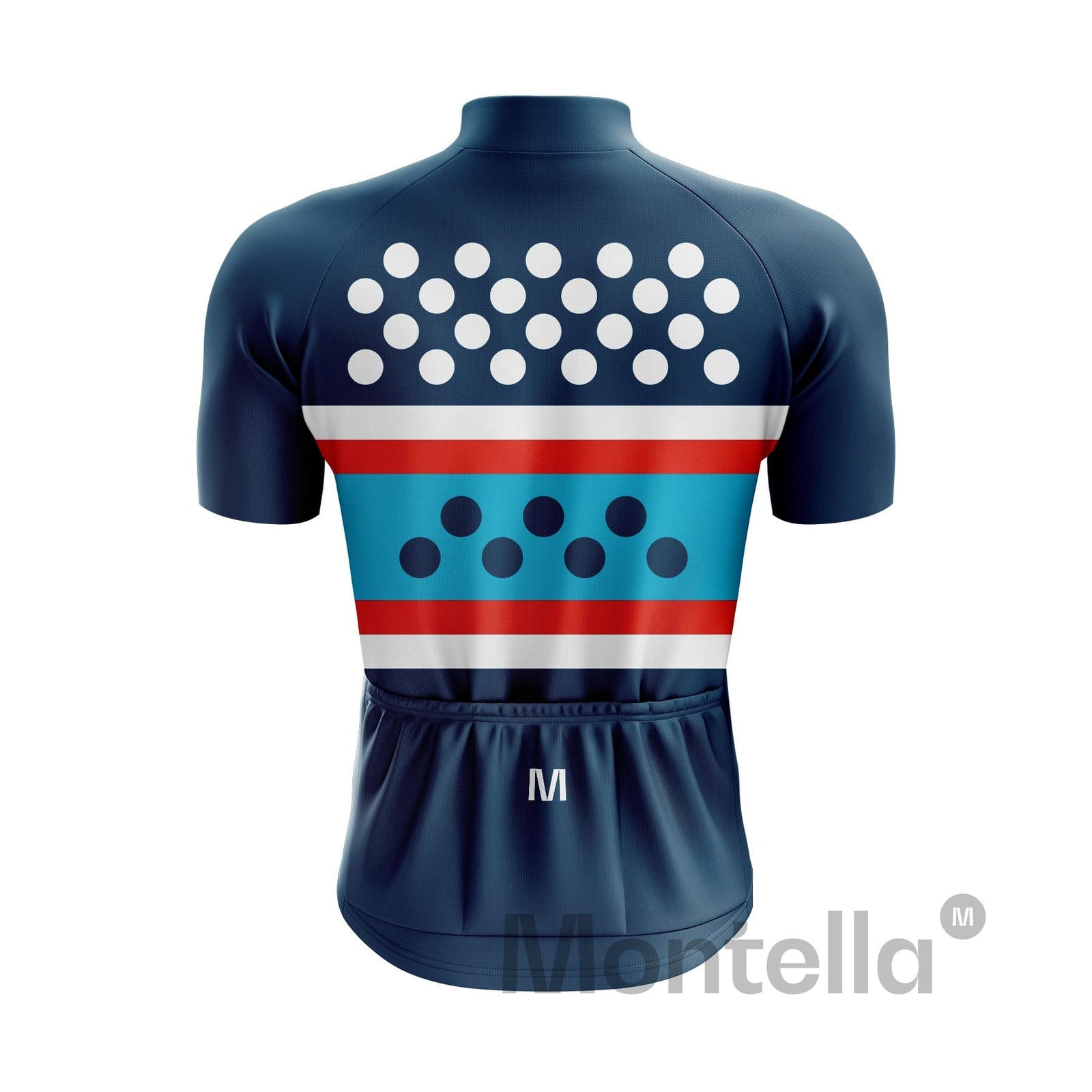 Men's Blue Dots Cycling Jersey or Bib Shorts