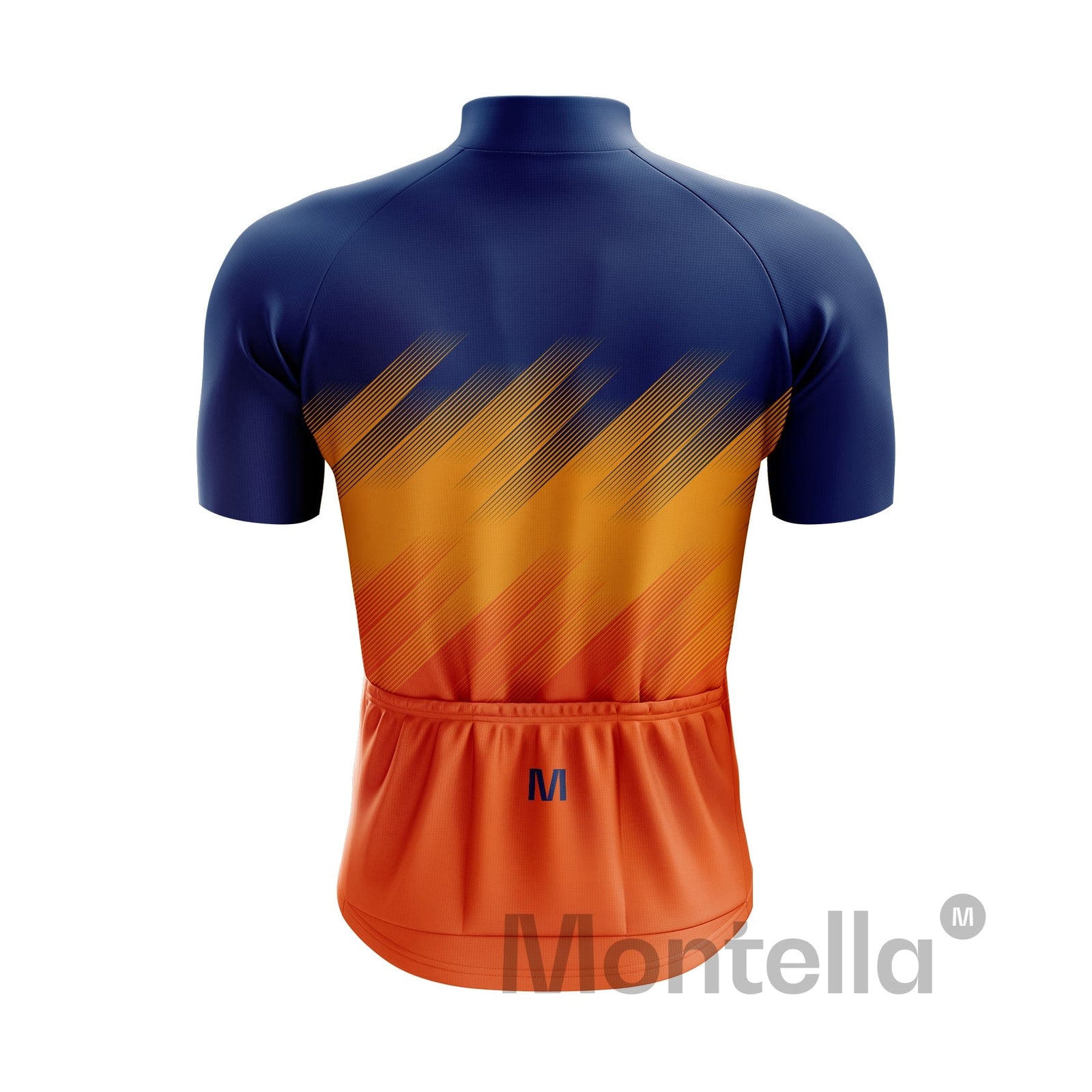 Men's Blue Orange Cycling Jersey or Bib Shorts