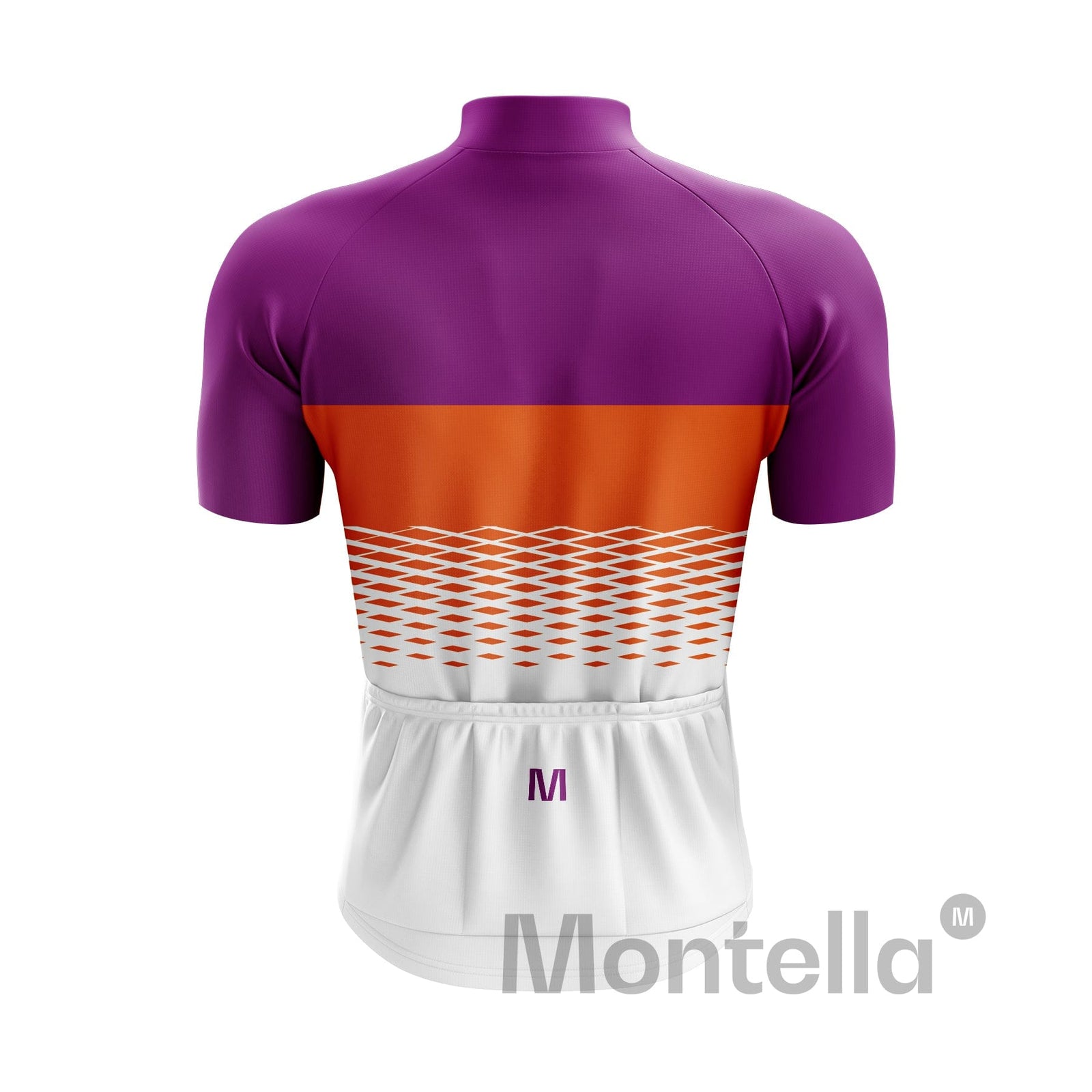 Men's White Purple Cycling Jersey