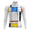 Men's White Cube Long Sleeve Cycling Jersey