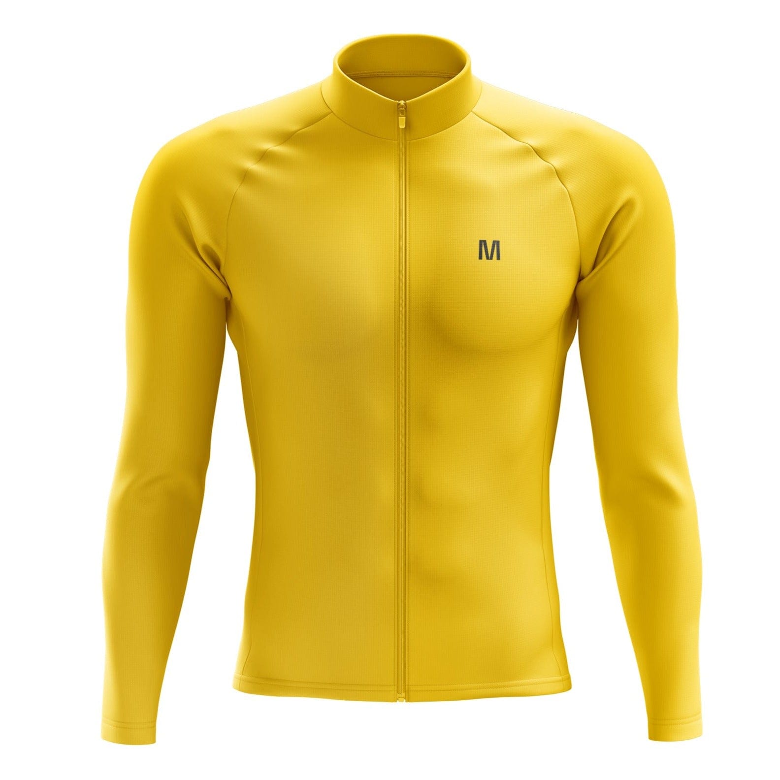 Men's Yellow Long Sleeve Cycling Jersey