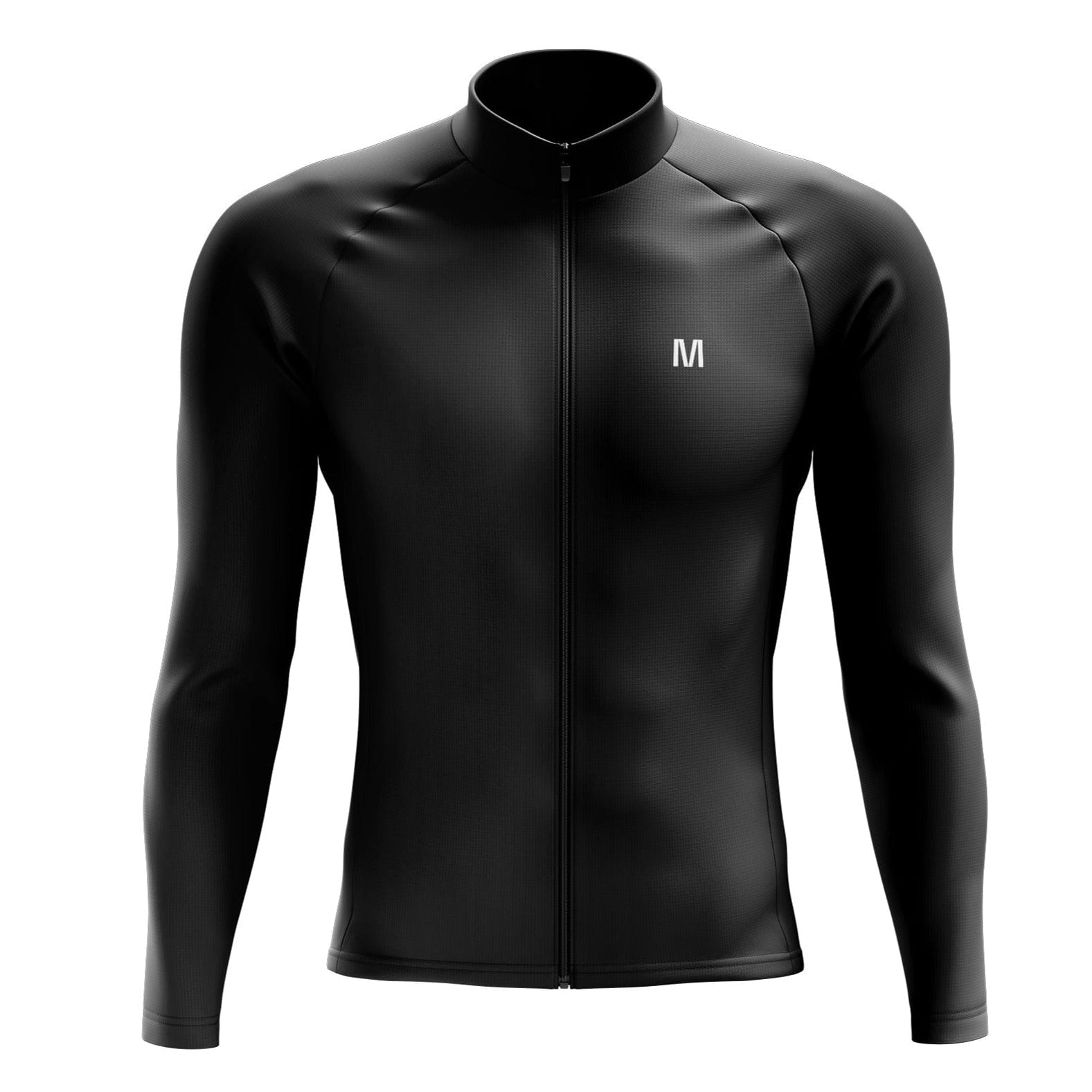 Men's Black Long Sleeve Cycling Jersey