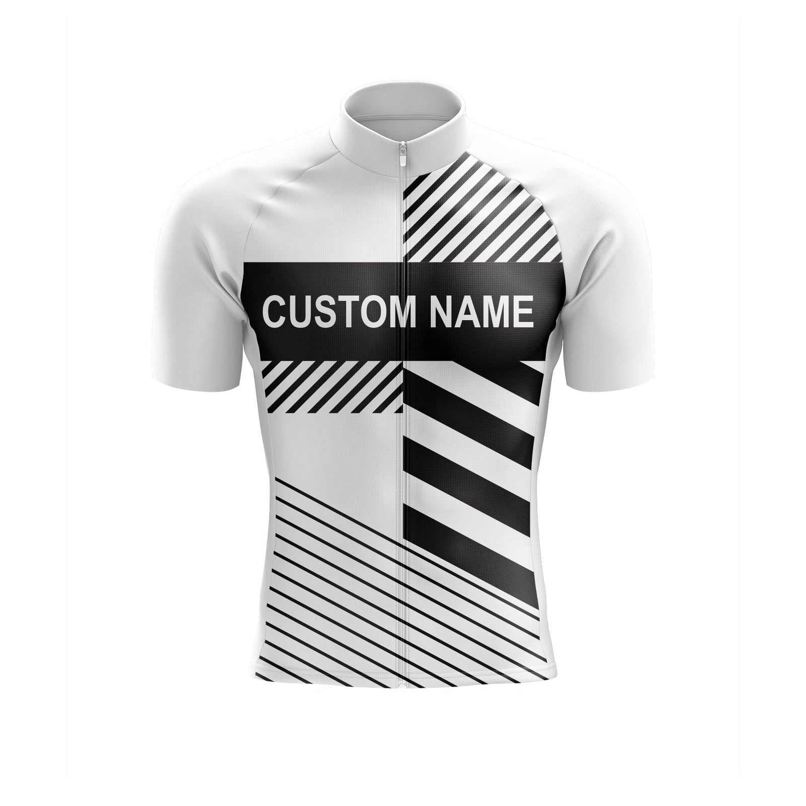 Custom White Black Cycling Jersey or Bib Shorts