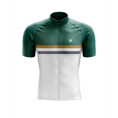 Men's White Green Cycling Jersey or Bib Shorts